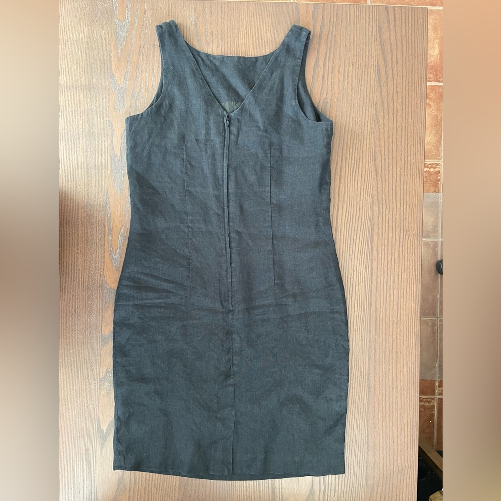 Richard Malcolm Black Irish Linen Sheath Dress - Picture 2 of 9